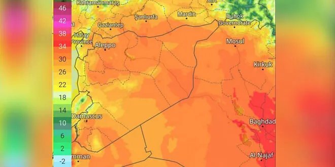ارتفاع ملحوظ في درجات الحرارة في سوريا مع أجواء مغبرة في الشرق