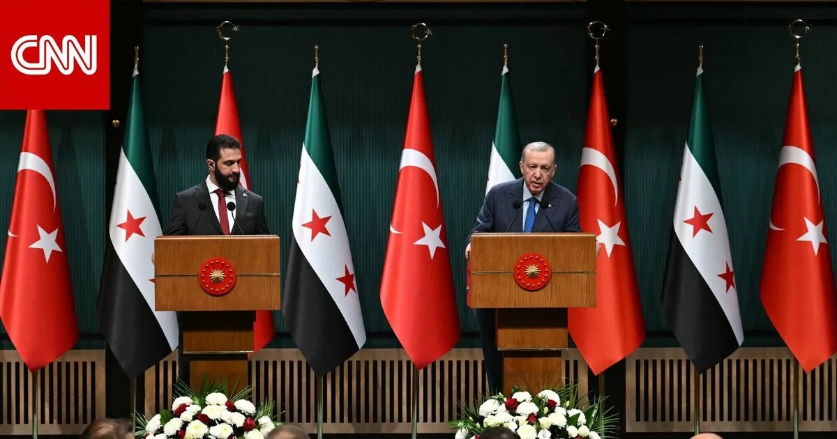 أردوغان يستقبل رئيس الإدارة السورية ويؤكد رفضه للعدوان الإسرائيلي