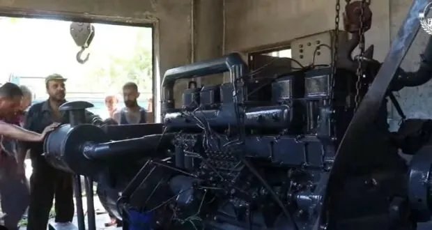 مشروع ضهر رجب في طرطوس يشهد تركيب مجموعة توليد كهربائية لضمان استمرار ضخ المياه