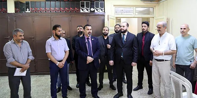 وزير التربية ومحافظ دمشق يتفقدان سير عمليات تصحيح امتحانات التعليم الأساسي والثانوية المهنية