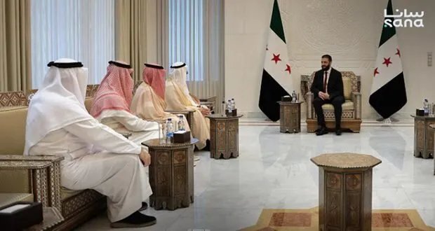 الرئيس الشرع يبحث تعزيز الاستثمار مع مسؤولين سعوديين في دمشق