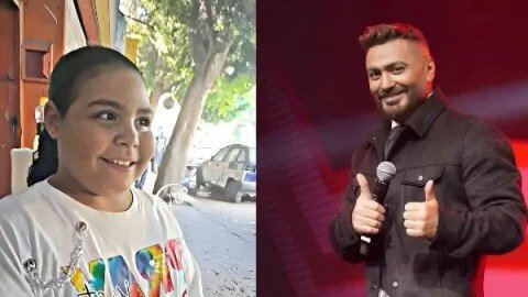 تامر حسني يحقق حلم "طفلة الشيبسي" هايدي ويكافئها على إنسانيتها