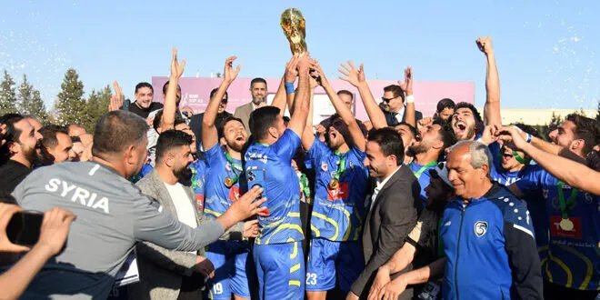 الكرامة يتغلب على الأهلي الحلبي ويتوج بطلاً لكأس سوريا المستقبل لكرة القدم