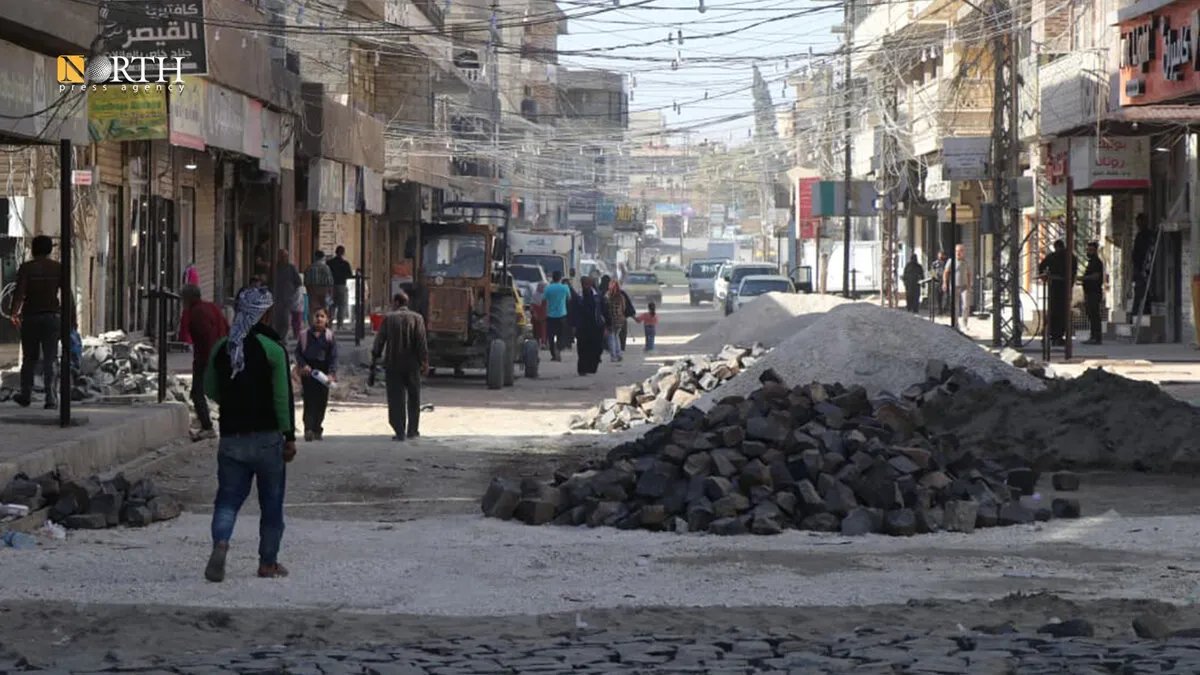 توقف مؤقت في أعمال الإنشاء: نظرة على مشروع سوق حي المفتي في الحسكة