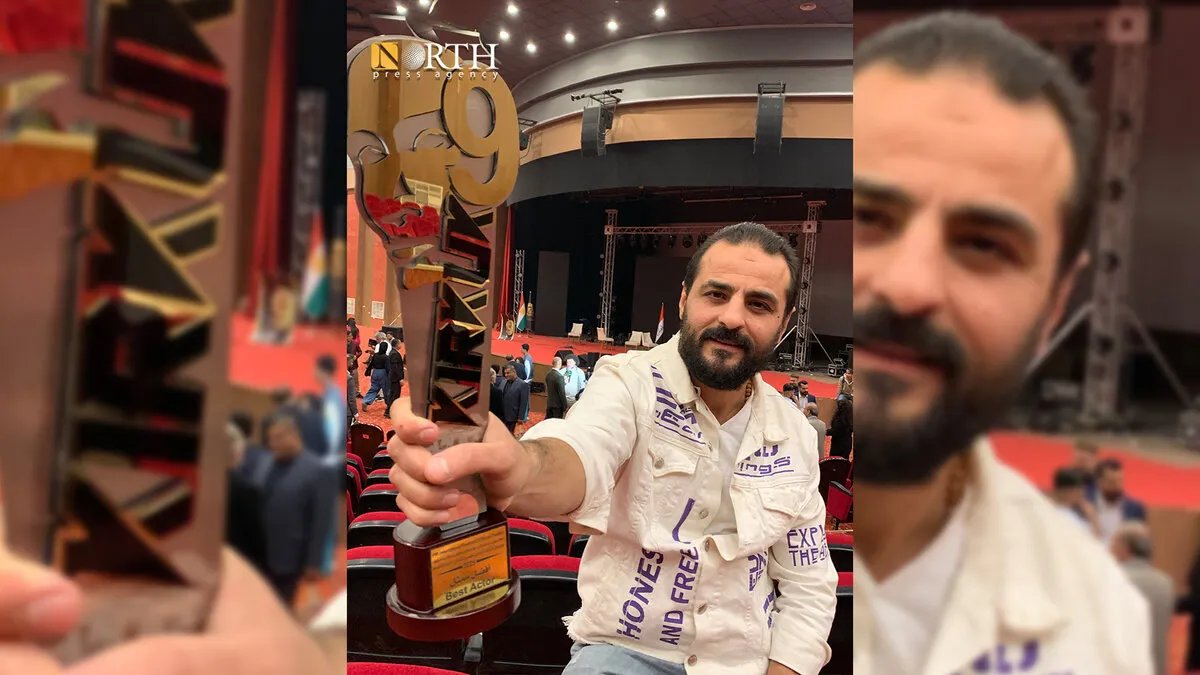 أحمد ملص يتألق في مهرجان كركوك لمسرح الشارع ويفوز بجائزة أفضل ممثل