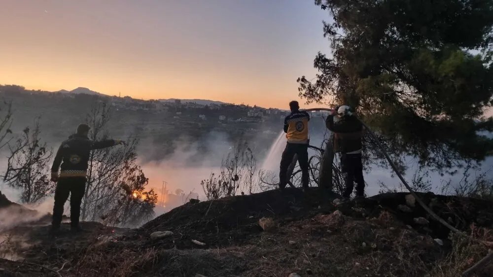 الدفاع المدني السوري يواجه سلسلة حرائق: 35 حريقاً في يوم واحد تشمل دمشق وطرطوس واللاذقية