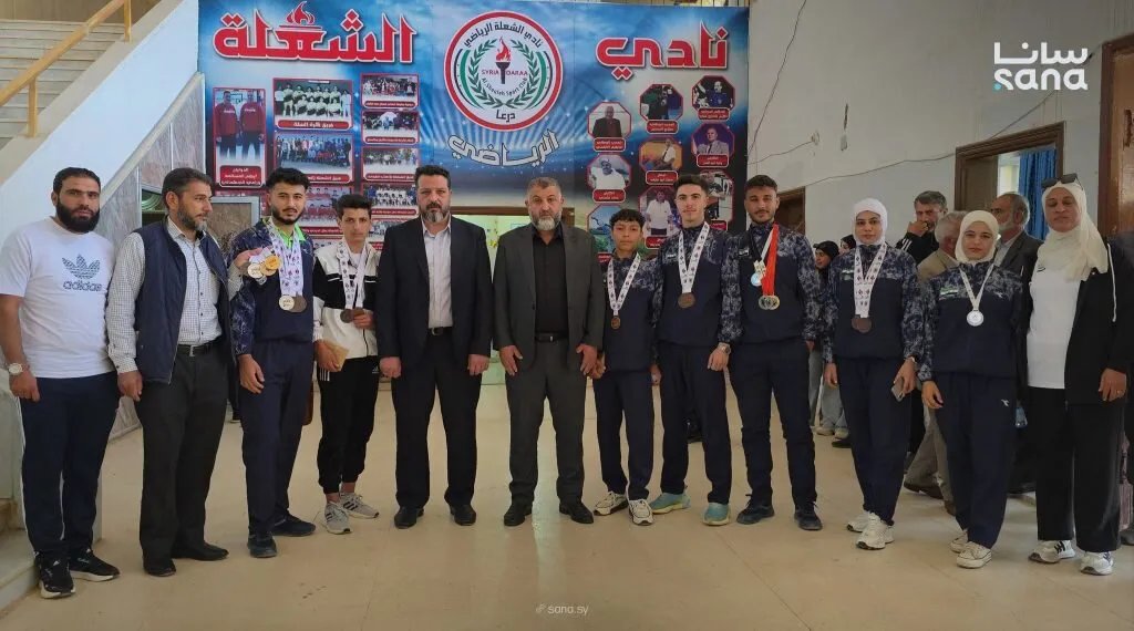درعا تحتفي بأبطالها الرياضيين المتألقين في المحافل الدولية