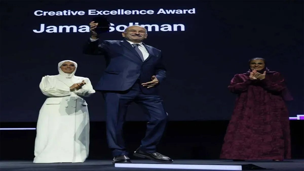 جمال سليمان يتسلم جائزة التميز الفني في افتتاح مهرجان الدوحة السينمائي