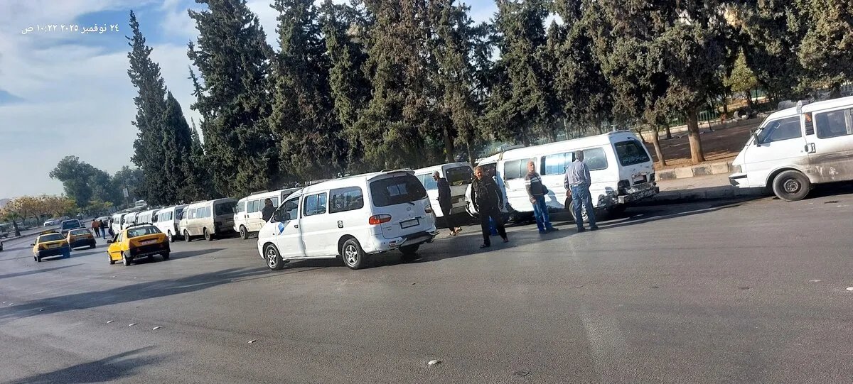 إضراب لسائقي السرافيس في دمشق احتجاجاً على خفض تعرفة الركوب