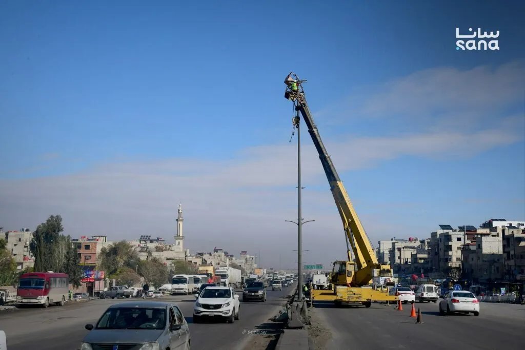 دمشق: تأهيل شامل لشبكة إنارة المتحلق الجنوبي لتعزيز السلامة المرورية وتقليل الحوادث