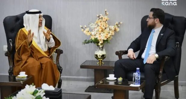 السكاف والسفير السعودي يبحثان في دمشق تعزيز التعاون السوري السعودي وتطوير الإدارة