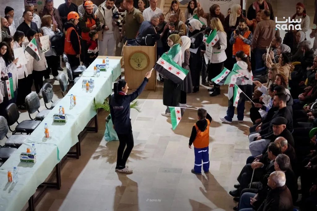 مشفى السقيلبية يحتفل بالذكرى الأولى للتحرير ويطلق حملة للتبرع بالدم