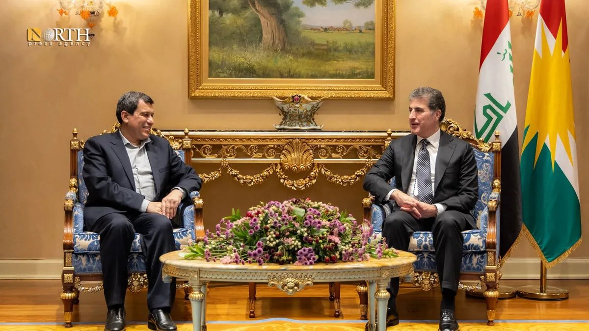 نيجيرفان بارزاني ومظلوم عبدي يبحثان مستقبل سوريا والعلاقات الكردية في أربيل