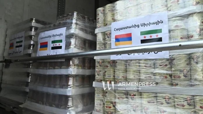 أرمينيا تقدم مساعدات إنسانية لسوريا بقيمة 126 ألف دولار